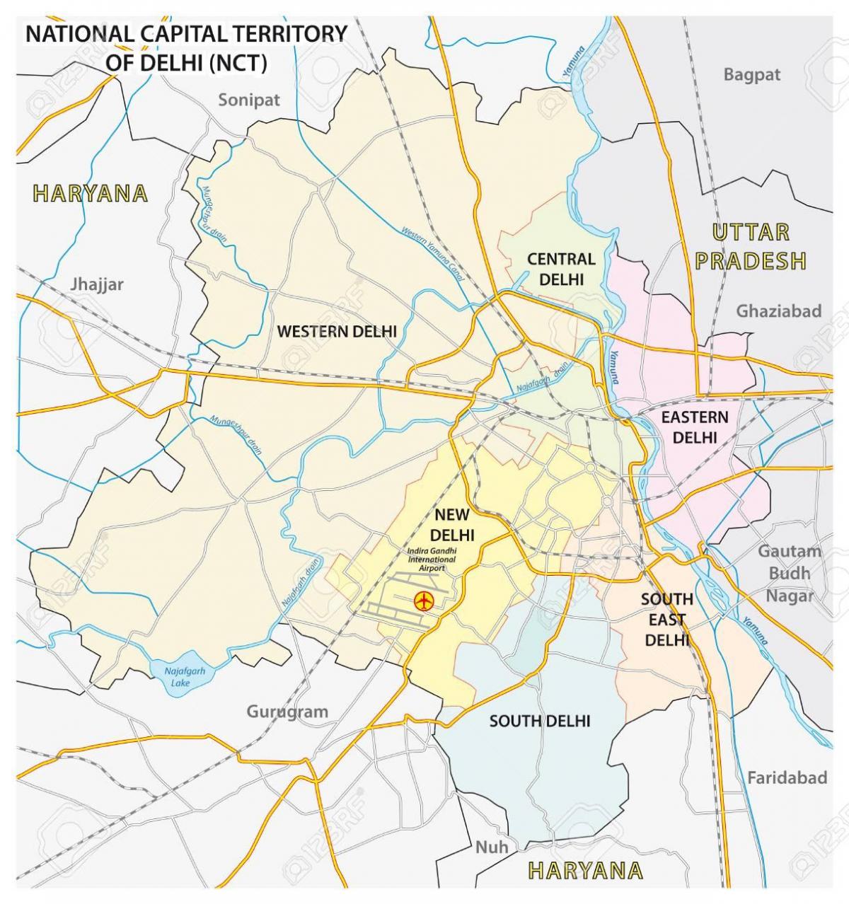 خريطة مطارات نيودلهي