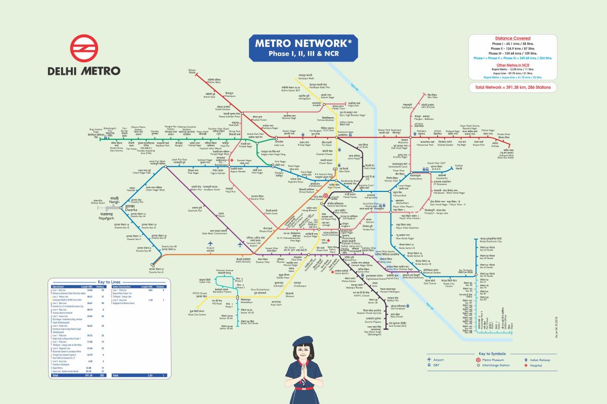 خريطة محطة مترو أنفاق نيودلهي